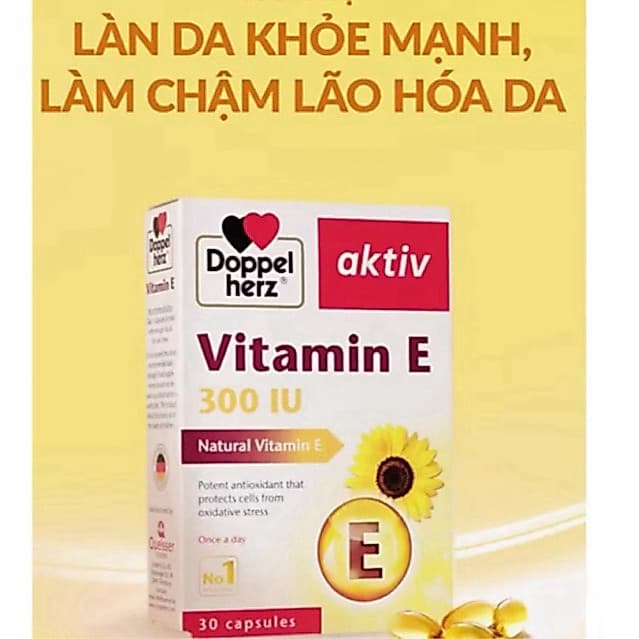 Doppelherz Aktiv Vitamin E - Viên Uống Bổ Sung Vitamin E Hỗ trợ làn da khỏe mạnh và hỗ trợ làm chậm quá trình lão hóa da