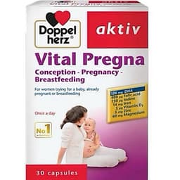 Viên uống vitamin Doppelherz Vital Pregna bổ sung vitamin và khoáng chất cho bà bầu (Hộp 30 viên) 1