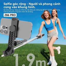 Gậy Z86 pro selfie 2 đèn 2 kẹp- Tripod-livestream-chụp ảnh quay video 7