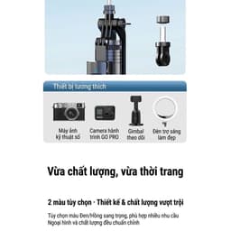 Gậy Z86 pro selfie 2 đèn 2 kẹp- Tripod-livestream-chụp ảnh quay video 5