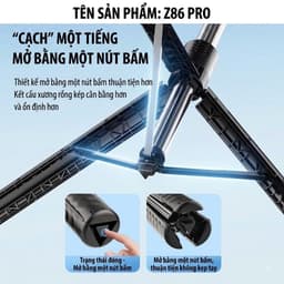 Gậy Z86 pro selfie 2 đèn 2 kẹp- Tripod-livestream-chụp ảnh quay video 2