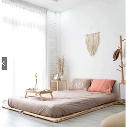 Giường ngủ gấp gọn đa năng, giường ngủ pallet gỗ thông tự nhiên WOOD SHOP 7