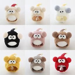 MceHKF Mũ Len Cho Bé Dễ Thương Mũ Bảo Vệ Tai Trẻ Em Mùa Đông Dày Ấm Áp Dệt Kim Cho Bé Mới 6