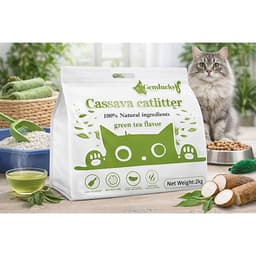 Cát Sắn vệ sinh cho mèo siêu hút , tiết kiệm , không bụi túi 2kg Hương sữa , Trà Xanh 2