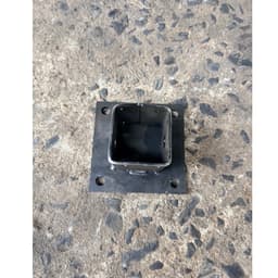 Đế sắt, mặt bích, bản mã sắt lắp ghép, dày 3mm, cao chân trụ 60mm 3