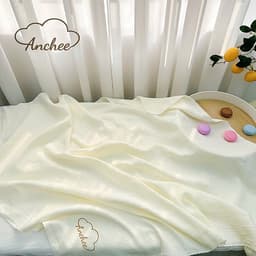 Khăn tắm màu Hàn Quốc 2 lớp cao cấp cho bé Anchee, mềm mỏng, thấm hút tốt, nhanh khô. 5