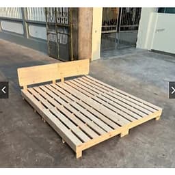 Giường Pallet gỗ , giường ngủ gỗ tự nhiên có chân giường cao  30cm đủ kích thước 4