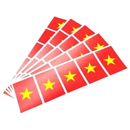 40 Tem Decal Dán Má Cờ Đỏ Sao Vàng, Sticker Cờ Tổ Quốc Việt Nam, Trang Trí Cốc, Dán Má Cổ Vũ Bóng Đá. 8