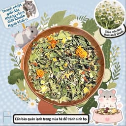 DK JESSI THẢO MỘC TRỘN THỨC ĂN CHO HAMSTER thanh nhiệt giải độc duy trì cân bằng lượng đường trong máu 2