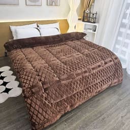 Chăn nỉ lông thỏ COCO mẫu mới 2026 (nặng 3,5 đến 3,7 kg)  -Chăn đông mềm mại, ấm áp, sang trọng .chăn đông đại hàn. 9