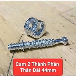 Cam Liên Kết 2 Thành Phần Và 3 Thành Phần. Ốc Cam Chất Liệu Inox Mạ Niken Sáng Bóng Và Rất Dày. Gói 500 Bộ. 3