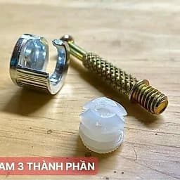 Cam Liên Kết 2 Thành Phần Và 3 Thành Phần. Ốc Cam Chất Liệu Inox Mạ Niken Sáng Bóng Và Rất Dày. Gói 500 Bộ. 5