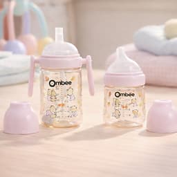 [MỚI] Bộ Phụ Kiện Chuyển Đổi Bình Tập Hút Ombee - Be/Hồng/Xanh 4