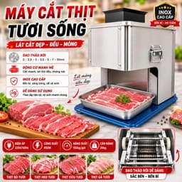 Máy thái thịt tươi sống dao tháo rời 2MM, 2,5MM,3MM, 3,5MM, 5MM,7MM,10MM New Mới 100% Bh chính hãng 1