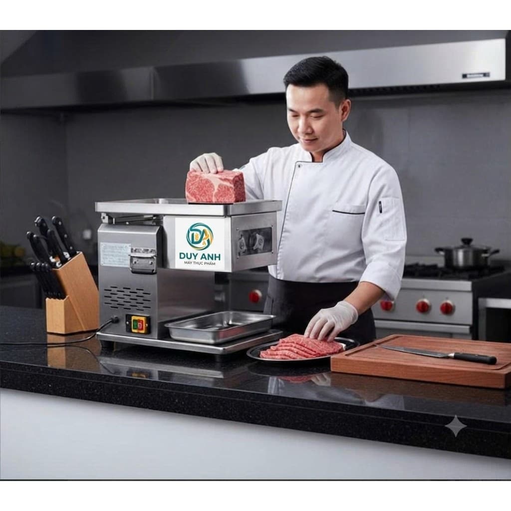 Máy thái thịt tươi sống QX 260 công nghiệp công suất 1500w lưỡi dao to nhất trong dòng máy công nghiệp