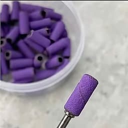 Hộp giấy nhám mịn bọc đầu mài lõi nhỏ tròn 240, chất liệu làm nail chuyên dụng Nail Michi 4