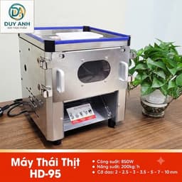 Máy thái thịt lợn, thịt bê, thịt bò, thạch, dừa, mực...bánh răng sắt - máy thái thịt HD90-Công suất motor: 1100W mới 100 1