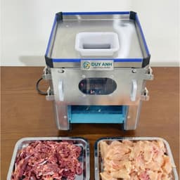 Máy thái thịt lợn, thịt bê, thịt bò, thạch, dừa, mực...bánh răng sắt - máy thái thịt HD90-Công suất motor: 1100W mới 100 2