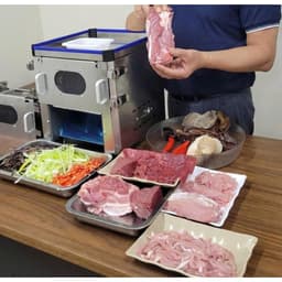 Máy thái thịt  HD90 mới nhất  thái thịt phở bò thịt nướng bún chả  đa năng công xuất 1100w thay được bộ dao 2 - 20mm 9