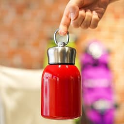 Bình,Ly Giữ Nhiệt Mini Inox 304 300ml Nhỏ Gọn Có Móc Treo Tiện Lợi Nhận Khắc Logo Theo Yêu Cầu, ALU PHIN 6