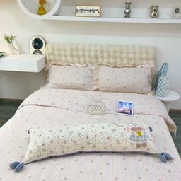 Gối ôm dài,gối tựa đầu giường đa năng,thiết kế thắt nơ xinh xắn,vải thêu hình cute có ruột bên trong tách rời 8