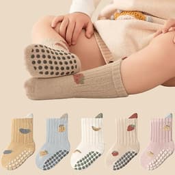 Set 10 Đôi Tất Sơ Sinh Cổ Cao Có Đệm Chống Trơn Trượt Cho Bé Trai, Bé Gái Từ 1-4 Tuổi ss68 7