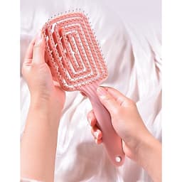 Lược N57 Chải Tóc Xoăn Gỡ Rối Mát Xa Da Đầu Tạo Kiểu Tóc Phồng Tiện Dụng - Lược Mát Xa Đầu Với Răng Lược Mềm Mại -260901 5