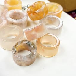 Nhẫn Ban Chỉ Đế Vương Đá Canxit Cổ Phong Trung Hoa Đeo Ngón Cái Nam Phụ Kiện Hán Phục Hoàng Tộc 5
