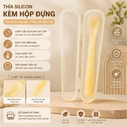 Thìa Ăn Dặm Cao Cấp Cho Trẻ Sơ Sinh Đến 1 Tuổi Có Hộp Bảo Quản 1