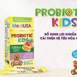 MediUSA PROBIOTIC KIDS - Trẻ sơ sinh trở lên bị rối loạn tiêu hóa. biếng ăn, kém hấp thu ( Hộp 30 góim 1