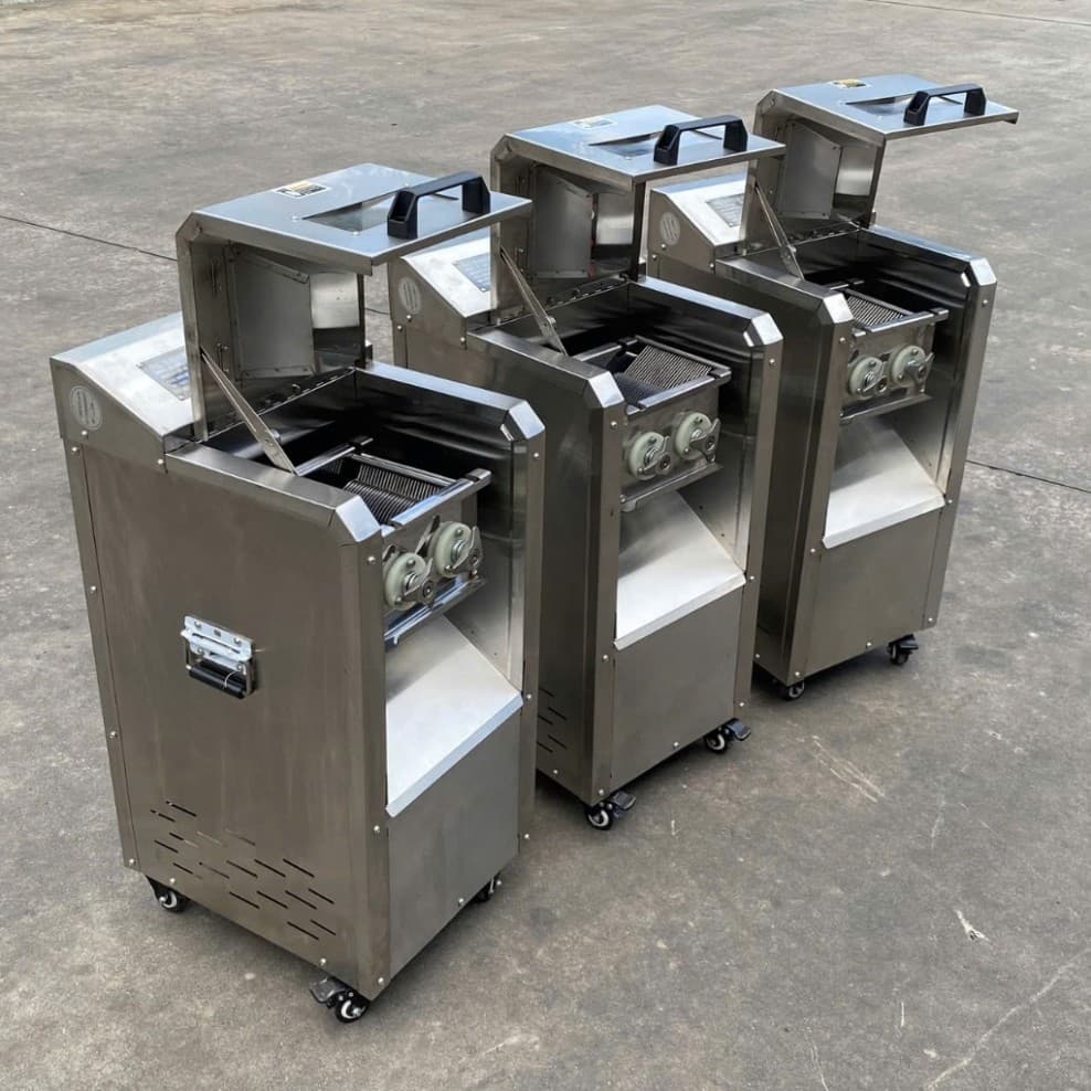 Máy thái thịt bò, thịt bê, thịt bún chả, thịt nướng DQ8-năng suất 500kg/h nhiều cỡ dao thay thế 2-20mm