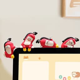 [LTIOMJ] Trang trí động vật hoạt hình bằng nhựa cho bàn làm việc Bảng điều khiển ô tô Màn hình TV Ý tưởng quà tặng vịt 3D dễ thương Hình vịt nhựa Trang trí vui nhộn 8