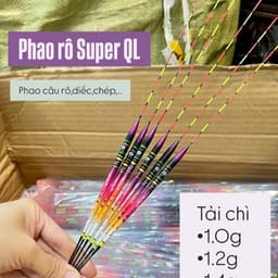 Phao câu rô Super QL HOẢ ĐIỂU - phao câu rô diếc chép,.. tải chì 1.0g, 1.2g, 1.4g dáng thon dài tín hiệu nhậy 2