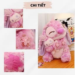 Gấu Bông Stitch Hồng Ôm Quái Vật Scrump - Lông Xoắn Siêu Mềm Màu Hoa Hồng Hot Hit 2026 Nhà MIU GẤU XINH 3