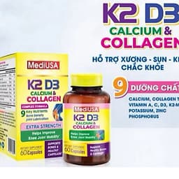 K2 D3 Calcium Collagen MediUSA – Viên uống bổ khớp (60 viên) 1