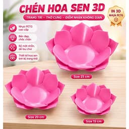 Đĩa Hoa Sen Đựng Trái Cây, Bánh Kẹo - Khay Trang Trí Bàn Thờ, Phòng Khách in 3D 1