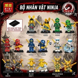 [IN LƯNG][2 Mặt]Đồ Chơi Lắp Ghép Trưng Bày Mô Hình Ninjago-Minifigures Ninjago Seasson15 1