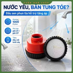 Đầu Sen Tắm Tăng Áp 1000 Lỗ Phun Tia Siêu Mịn Tiết Kiệm Nước Tiện Lơi 4