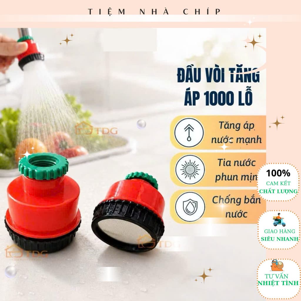 Đầu Sen Tắm Tăng Áp 1000 Lỗ Phun Tia Siêu Mịn Tiết Kiệm Nước Tiện Lơi