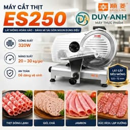 ES-250 SUNLING Thái Thịt Siêu Nhanh, Lát Mỏng Đều, Nâng Tầm Chuyên Nghiệp-Thể Điều Chỉnh Độ Dày 0.5-12mm 6