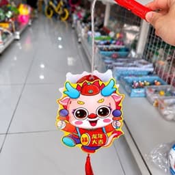 Lồng đèn trung thu 2 mảnh có đèn nhạc cho bé 20cm 4