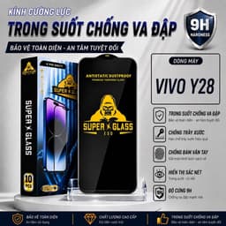 Kính cường lực Vivo Y28 4G cao cấp thế hệ mới full màn miếng dán bảo vệ màn hình điện thoại 1
