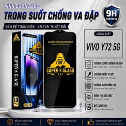 Kính cường lực Vivo Y72 5G trong suốt thế hệ mới full màn miếng dán bảo vệ màn hình điện thoại vv 1