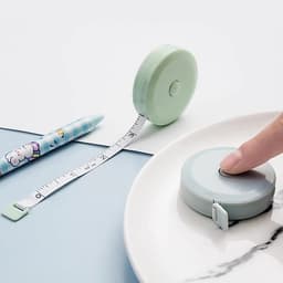 Cuộn thước dây mini đa năng 200cm. Thước dây rút tự động nhiều màu đo ngực đo bụng đo vai 9