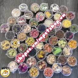 Combo - Set hủ đồ ăn dặm (mix không trùng món) cho hamster, sóc, nhím, bọ ú,.. 4