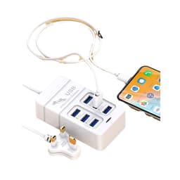 3USB+3PD Bộ Sạc Nhanh 66W Đa Năng 6 Trong 1 Ngắt Tự Động, Bảo Vệ Thiết Bị, Bộ Sạc 6 Cổng -260901 7