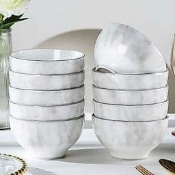 [ GiaDungQueHuong ] Bộ Bát Đĩa Gốm Sứ Họa Tiết Vân Đá MARBLE Cơ Bản - THANH LỊCH TRONG TỪNG CHI TIẾT 3