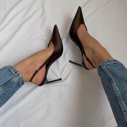 Giày Slingback Nâu Đậm/Be M quai hậu FULLBOX-9086-T2(sẵn) 8