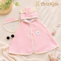 Áo Choàng Xô Chống Nắng Vải Muslin, Áo Tránh Gió Kèm Mũ Chắn Mềm Mại, Thoáng Mát Cho Bé MR053 7