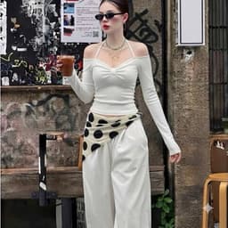 Áo Thun Nữ Trễ Vai NIVRA Dài Tay Kiểu Dây Buộc Yếm Phối Nơ Xoắn Ngực Ôm Tôn Dáng 5